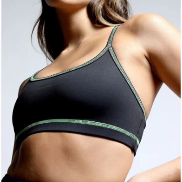 New ~ TWENTY Montréal ~ Flowetry Spaghetti Straps Sports Bra Size S - Picture 3 of 9